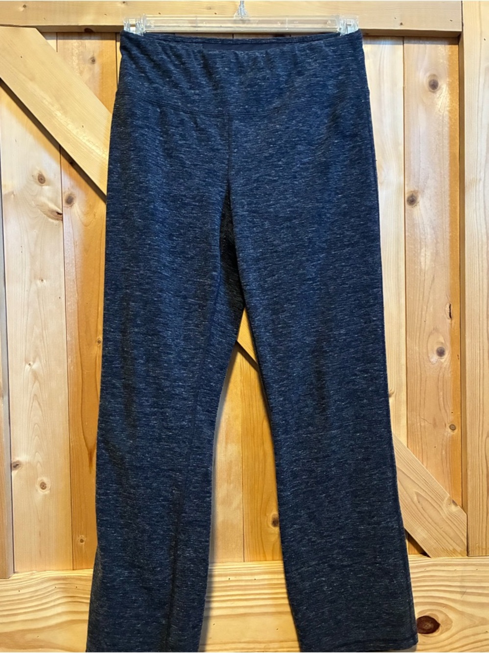 Petite Dark Heather Gray Knit Yoga Flares